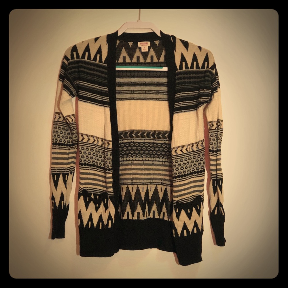 Black and white zig zag sweater